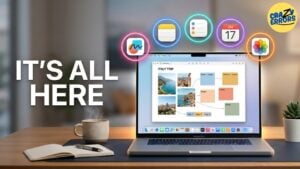 A grid of default Apple productivity applications