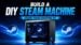 The SteamOS quick access menu displayed on a television screen.