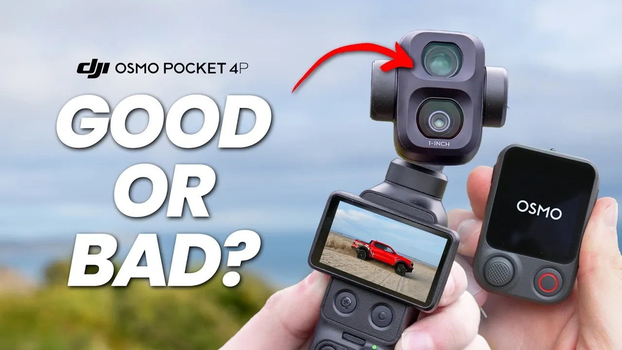 The DJI Pocket 4P placed side by side with the Pocket 4.