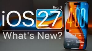 Dynamic wallpaper transitions displayed on the iOS 27 home screen.
