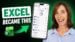 Side-by-side comparison of an Excel spreadsheet and a mobile app interface.