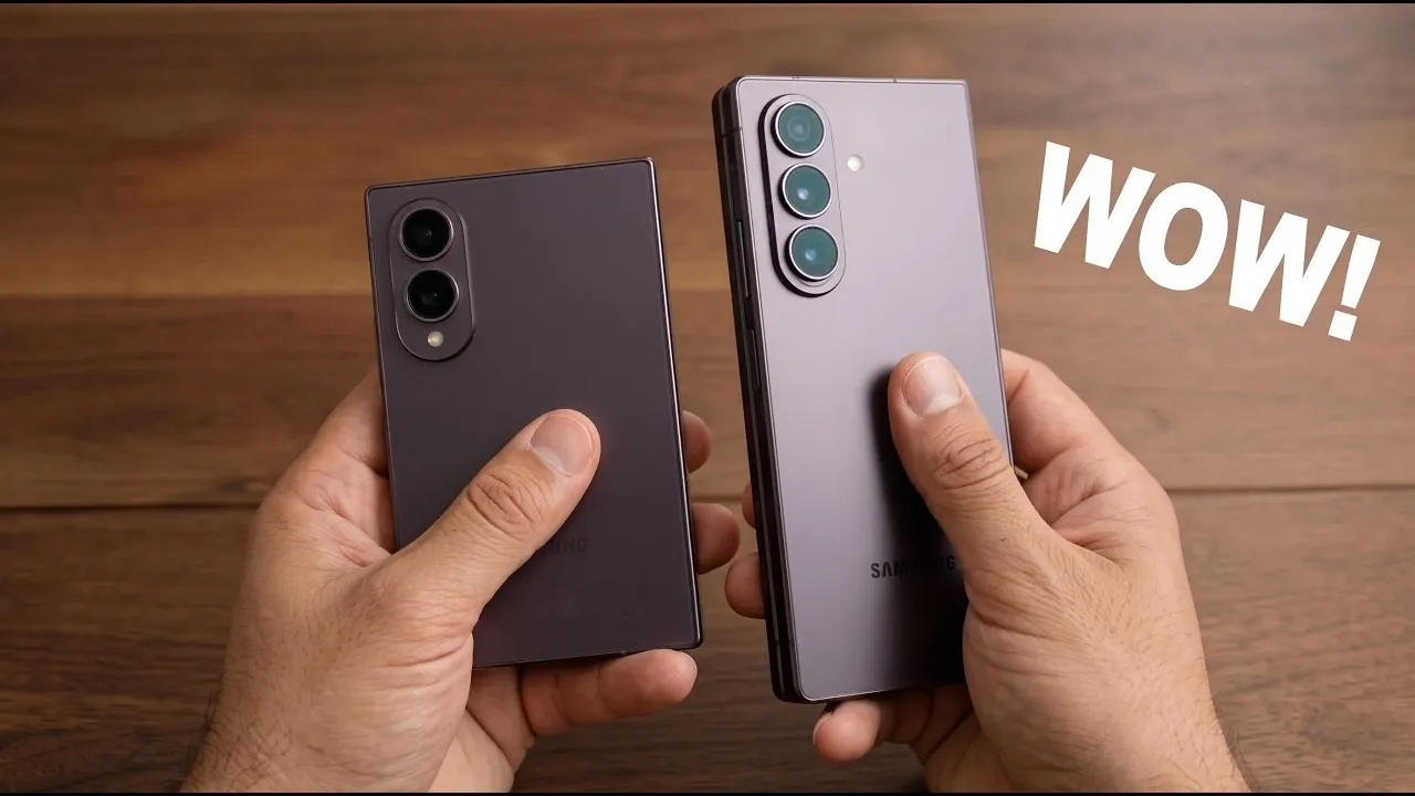 Samsung Galaxy Z Fold 8 and Z Fold 8 Ultra side by side