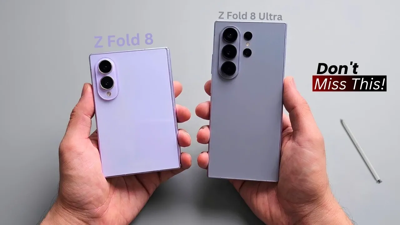 The standard Samsung Galaxy Z Fold 8 open and displaying the home screen