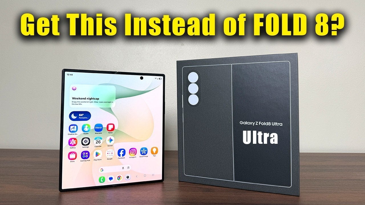 Unboxing the Samsung Galaxy Z Fold 8 Ultra with accessories.
