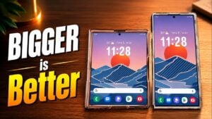 Side by side size comparison of Galaxy Z Fold 8 Wide and Z Fold 7