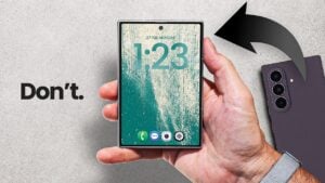 The Galaxy Z Fold 8 and Fold 8 Ultra folded flat on a table to compare body thickness.
