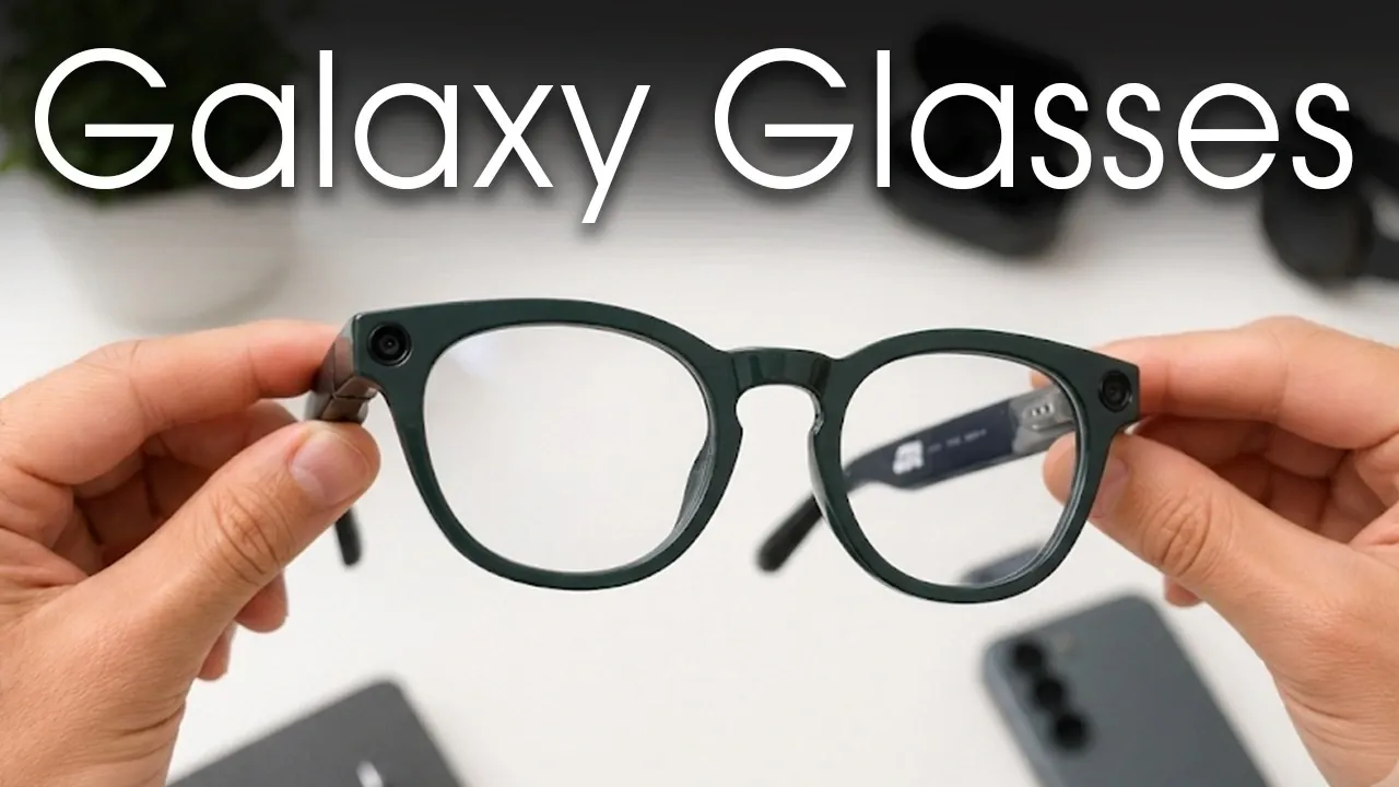 Galaxy Glasses syncing photos to a Samsung smartphone