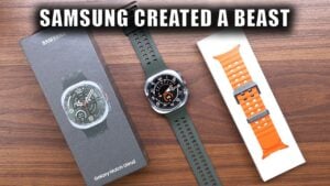 The Samsung Galaxy Watch Ultra 2 displayed on a clean surface.