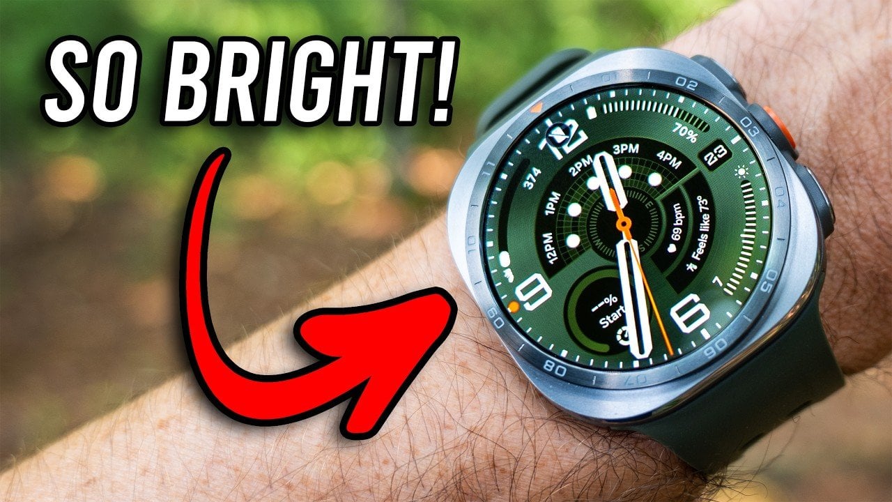 The Samsung Galaxy Watch Ultra 2 showing its lightweight titanium design.