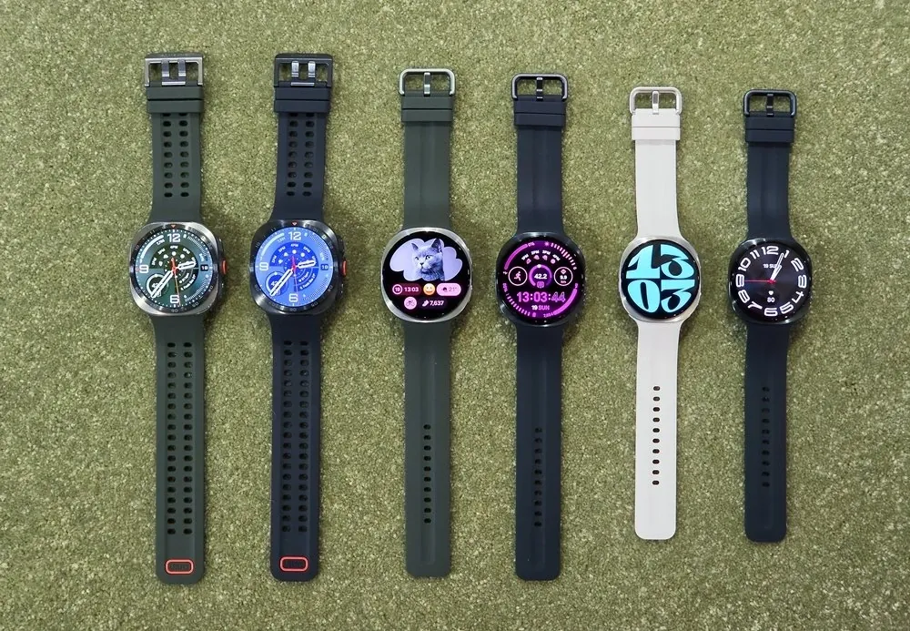 A close-up of the Samsung Galaxy Watch9 showing its slimmer 40mm design.