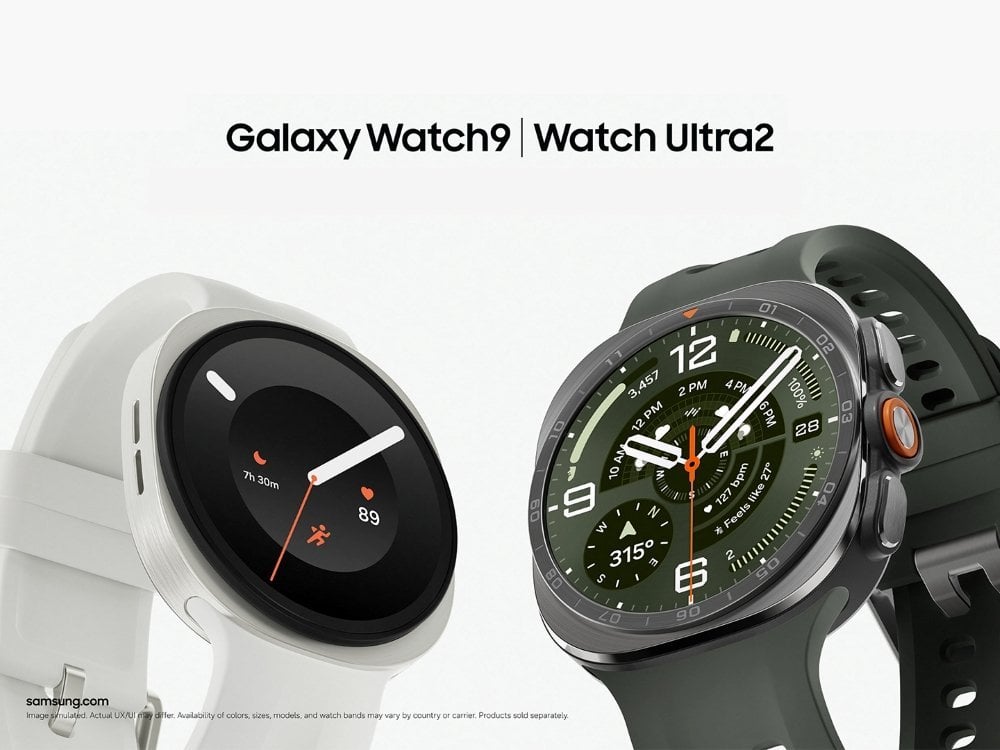 The titanium Samsung Galaxy Watch Ultra2 displaying a trail running tracking screen.