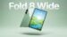 Front view of the Samsung Galaxy Z Fold 8 showcasing the wider 4:3 aspect ratio.
