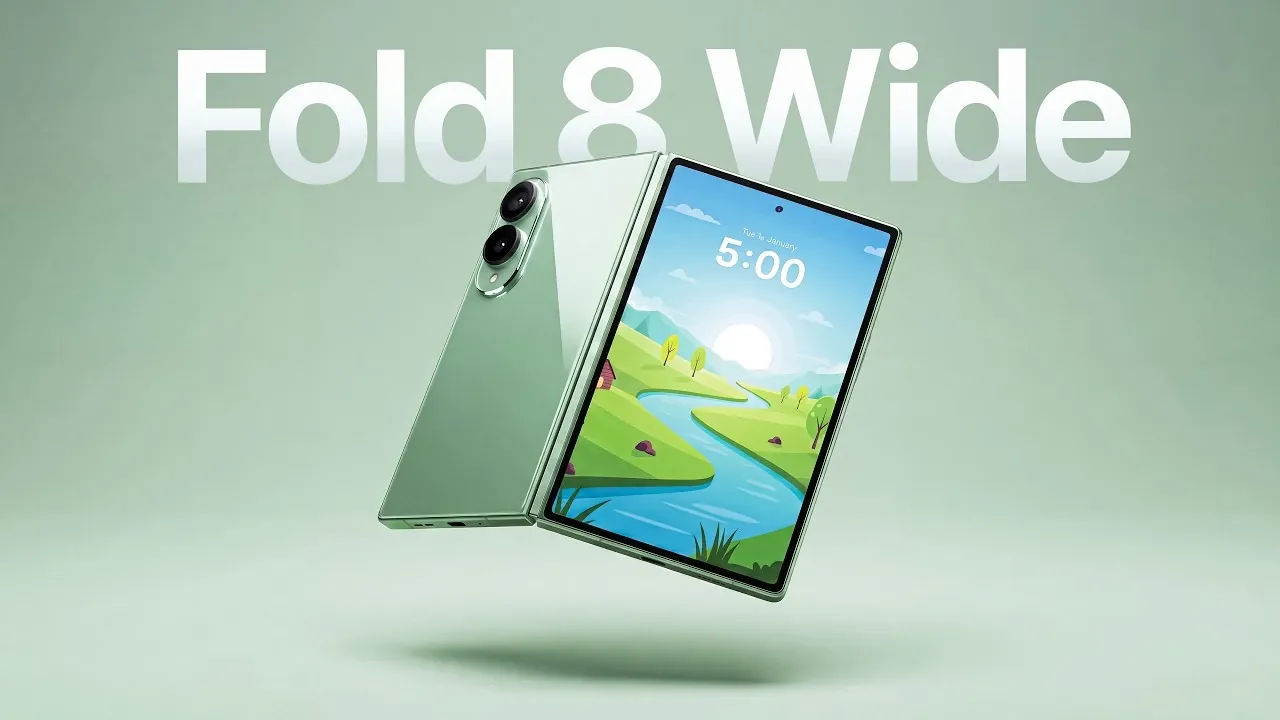 The unfolded creaseless inner screen of the new Samsung foldable phone.