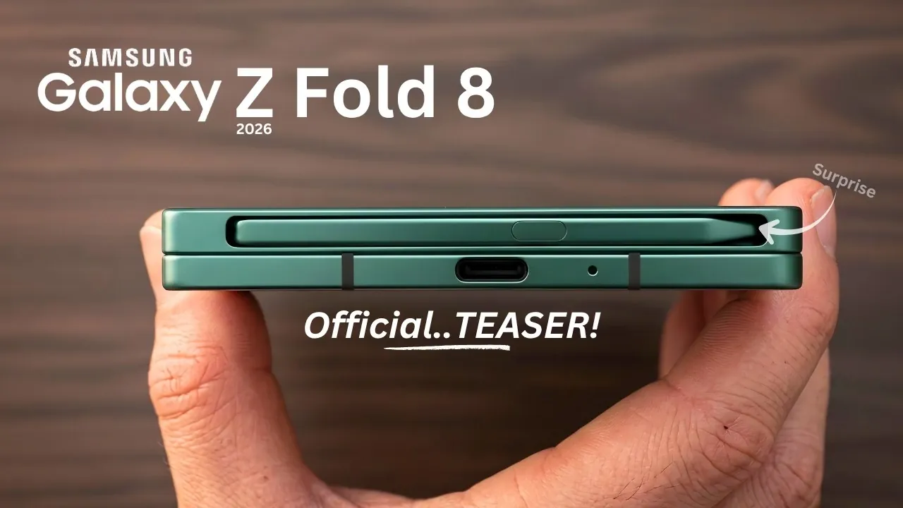 Close up of the flex titanium display and folding mechanism demonstrating enhanced durability.
