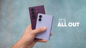 Front and back view of the new wider Samsung Galaxy Z Fold 8.