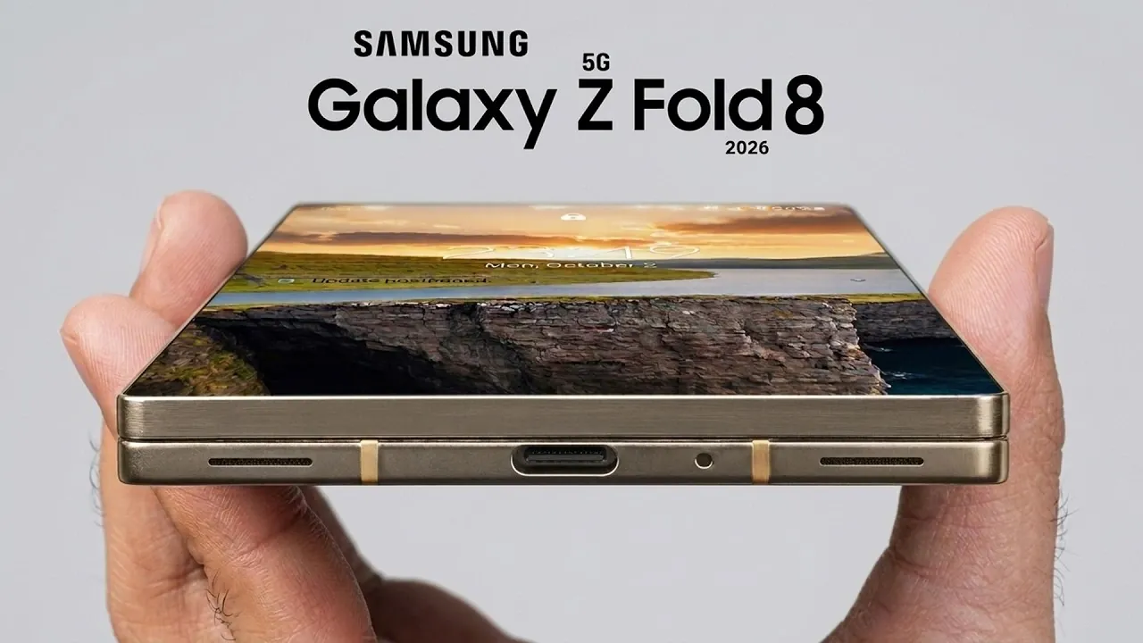 Side profile of the lightweight 201g Galaxy Z Fold 8