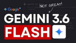 A comparison chart of Gemini 3.6 Flash against other AI models.