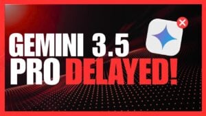 A digital graphic showing the Google Gemini logo with a delayed status.