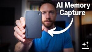 The ultra-thin Genspark SecondBrain recording device.