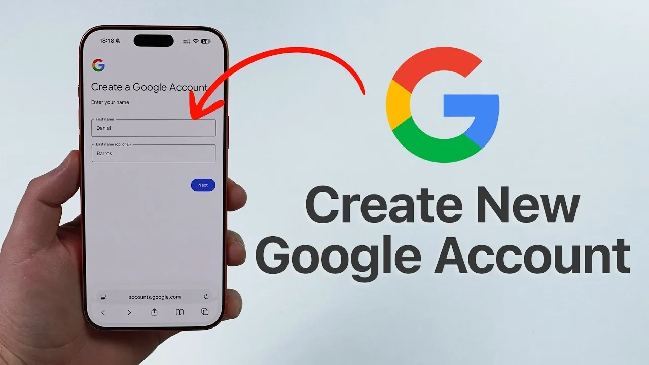 A mobile screen displaying the add another account option for Google.