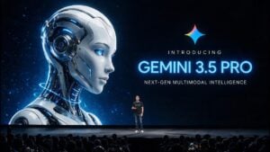 The Google Gemini logo glowing on a dark digital background