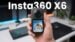 Front view of the new Insta360 X6 camera showing its shorter and more compact body.