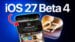 The iOS 27 developer beta 4 software update screen on an iPhone