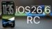 An iPhone screen displaying the iOS 26.6 Release Candidate software update prompt.