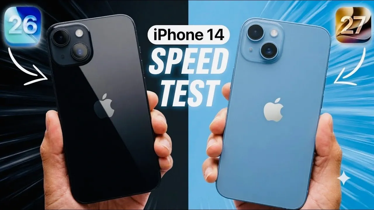 Speed test results showing app launch times on iOS 27