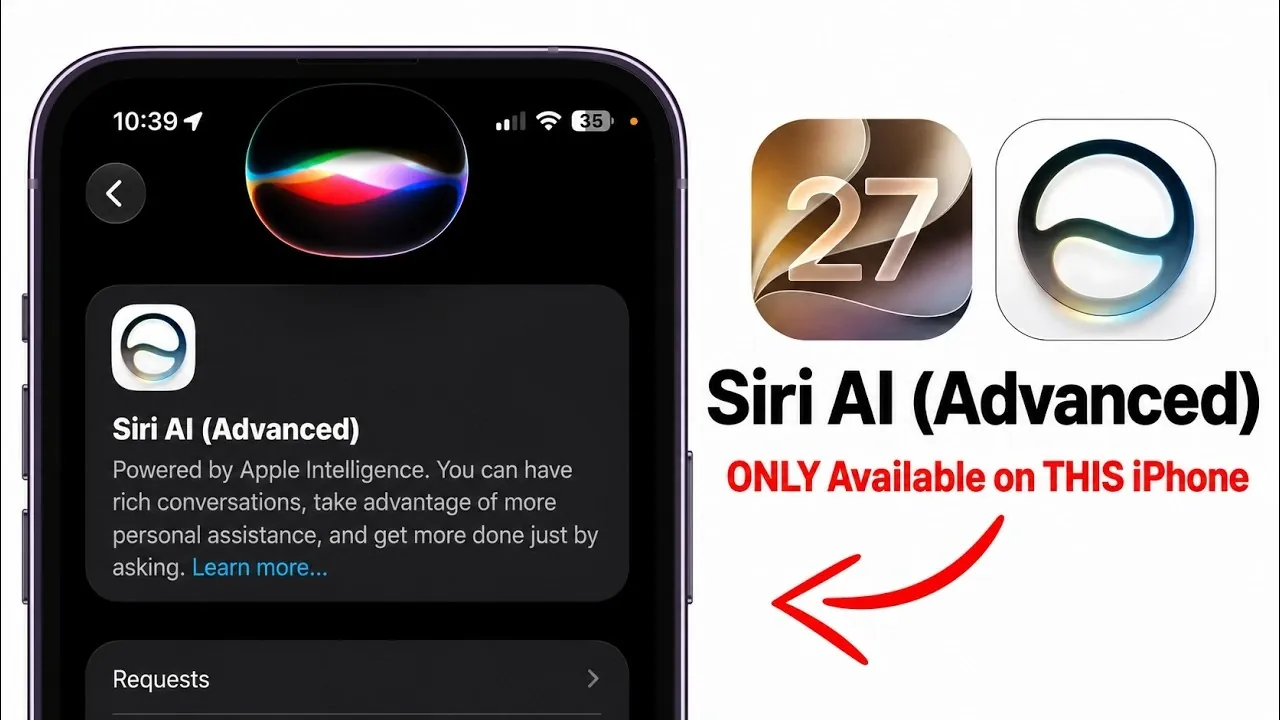 Siri interface active on an iPhone 17 Pro screen
