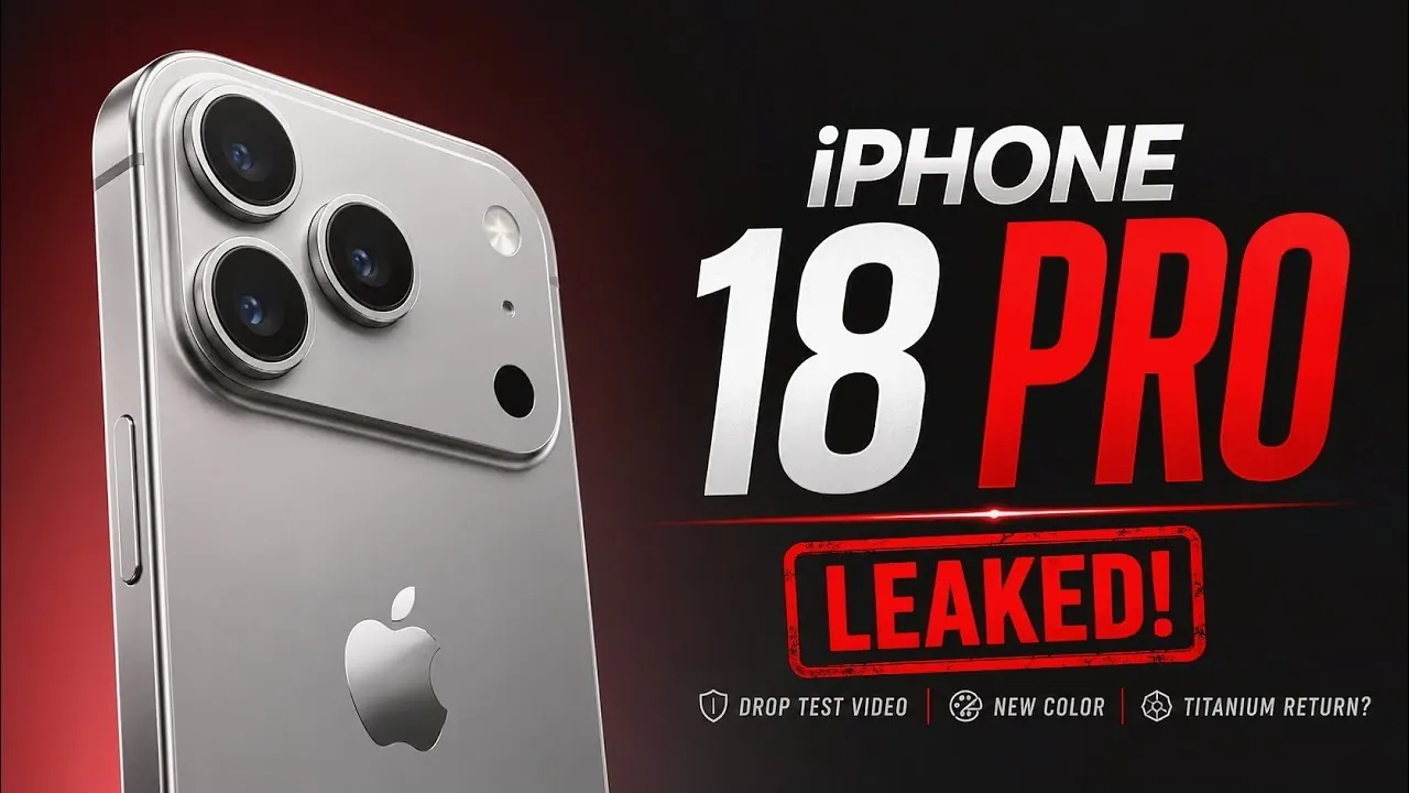 Titanium frame and flat-sided design of the iPhone 18 Pro