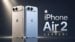 Render of the leaked iPhone Air 2 showing its ultra-thin design profile and rumored dual camera setup.