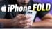 A close-up of the durable liquid metal hinge on the new foldable iPhone.