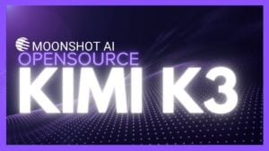A visual representation of the Kimi K3 AI model by Moonshot AI.