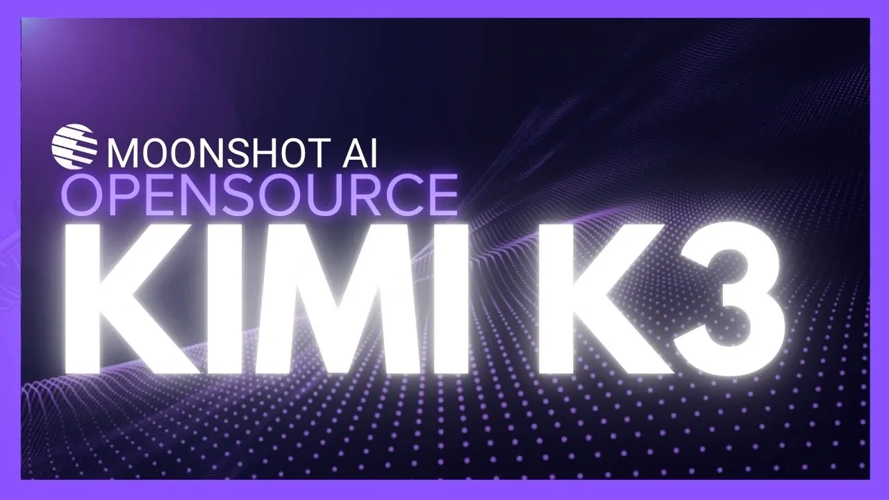 A chart showing Kimi K3 ranking third on the World of AI benchmark.