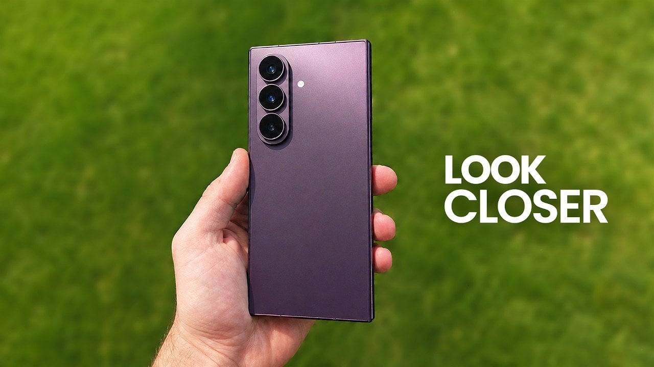 A person holding the purported leaked foldable device in a hands-on video.