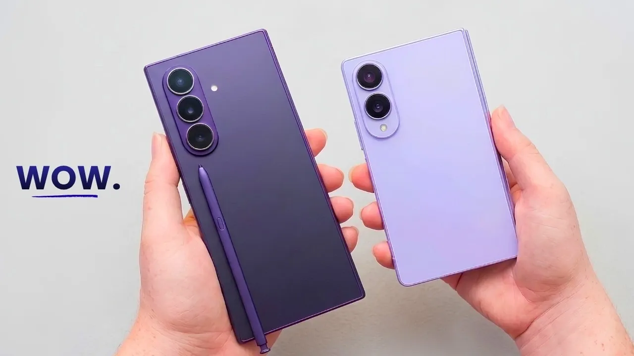 Side-by-side comparison of the Samsung Galaxy Z Fold 8 Ultra and the standard Galaxy Z Fold 8.
