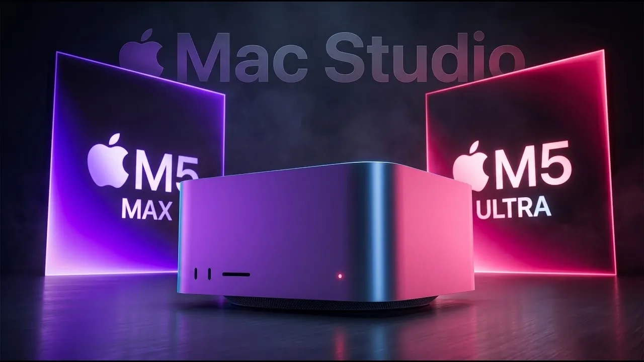 Close up of the Apple Silicon M5 Ultra branding