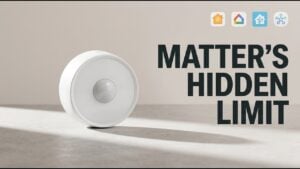 A comparison graphic displaying logos for Zigbee, Thread, and Matter protocols.