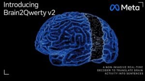 Visualization of brain activity decoded by Meta AI software.