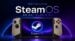 The MSI Claw 8 AI+ handheld running the SteamOS interface.
