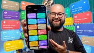 A smartphone screen showing a custom clipboard manager built with iOS shortcuts.