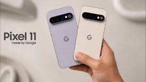 Front and back design of the new Google Pixel 11 Pro XL smartphone