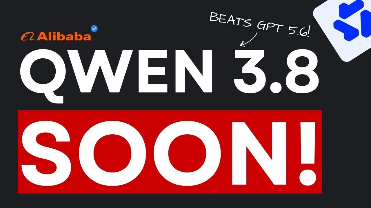 Comparison chart showing Qwen 3.8 parameter counts alongside competitors.