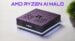 Front view of the AMD Ryzen AI Halo mini PC showing the purple gradient finish and LED bar.