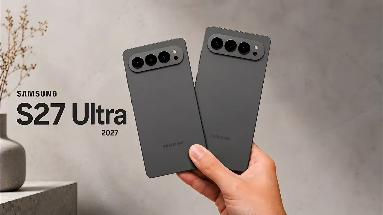 Close-up of the 200-megapixel main camera sensor on the Galaxy S27 Ultra.