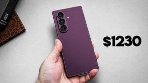 A sleek Samsung Galaxy Z Fold 8 Ultra showing its new wider shape