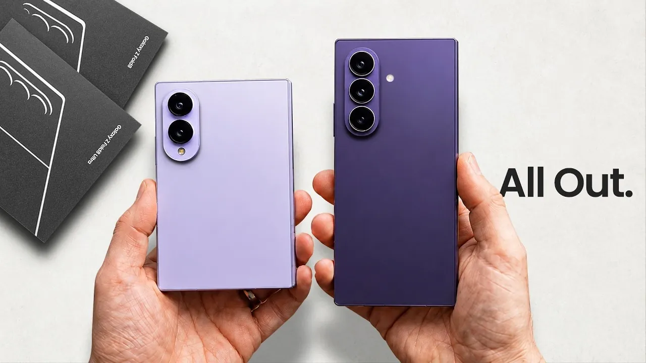 Close up of the upgraded rear camera module on the Galaxy Z Fold 8 Ultra.