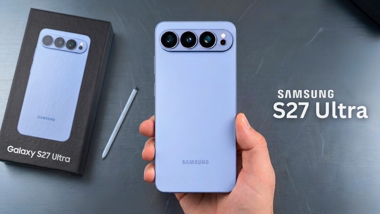 Concept design of the rumored Samsung Galaxy S27 Ultra smartphone
