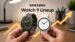 Close up of the Samsung Galaxy Watch 9 displaying a digital watch face.